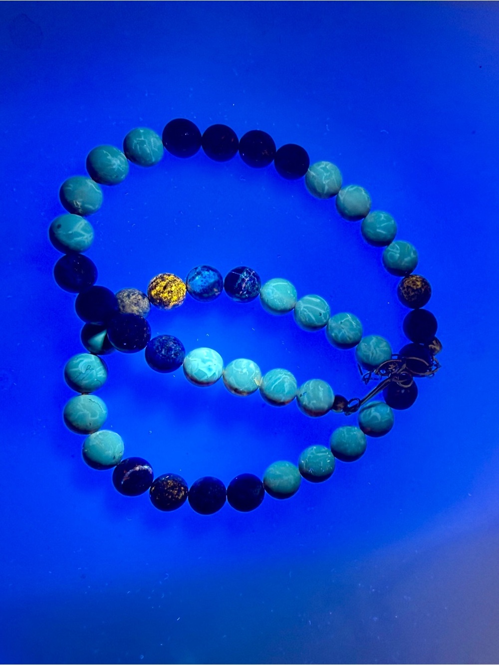 Jay King DTR Lapis Amber Bead Necklace Sterling 18-20” Adjustable Southwest Boho - Picture 17 of 17